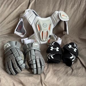 Youth Protective Gear Set - Gray, Black, White